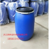 125升大口徑藍(lán)桶125公斤卡箍法蘭化工桶