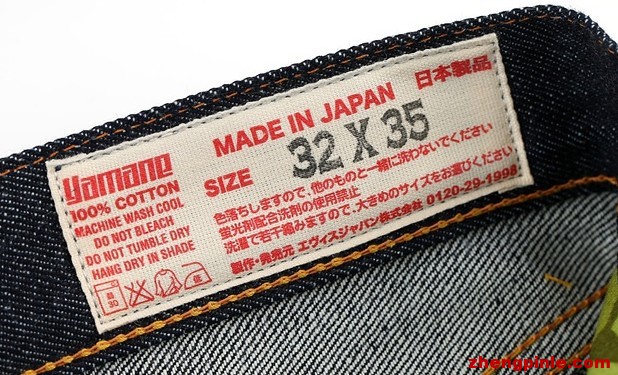 Evisu尺碼表 Evisu沒有長度區分,統一都是35,區別僅僅是腰圍.