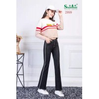 廣州牛仔褲貨源 杉帥休閑女褲 品牌折扣女裝尾貨批發