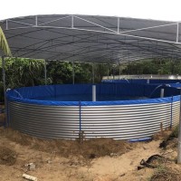 福建江西圓形養殖帆布魚池 鋼板鍍鋅板水池養殖池定制