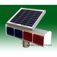 驤虎雙面太陽能爆閃燈 紅藍(lán)爆閃警示燈led交通設(shè)施廠家